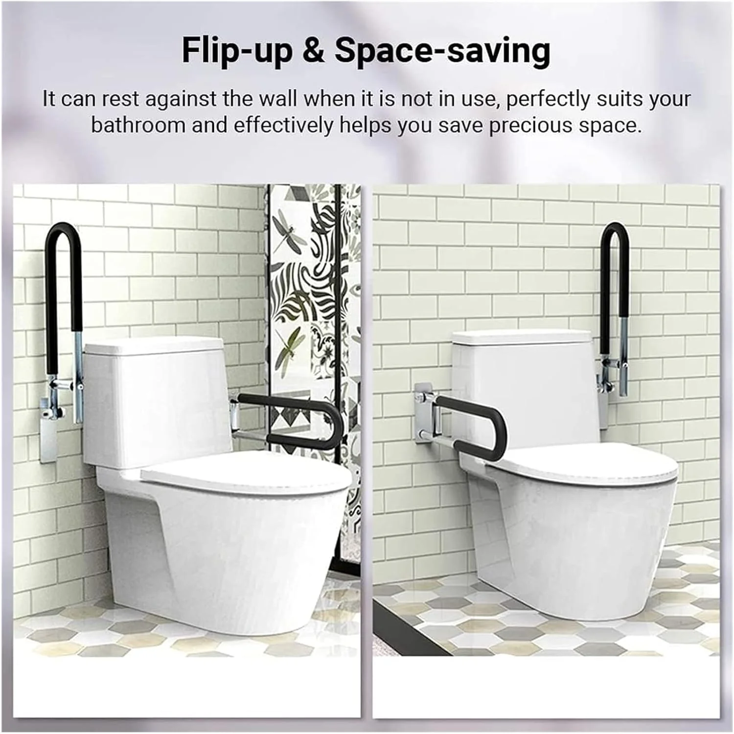 Premium Folding Toilet Grab Bar - Image 4